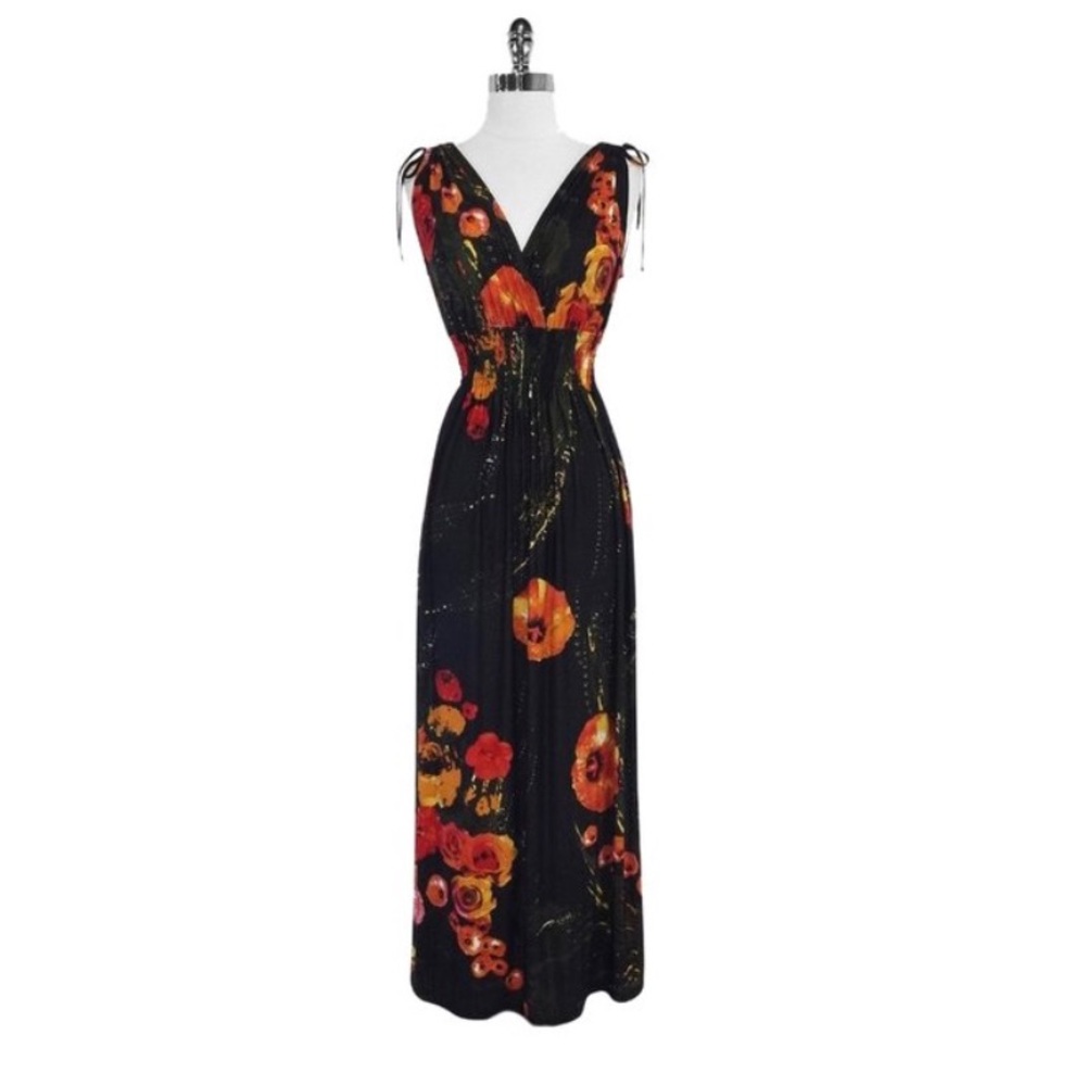 Carmen Marc Valvo floral maxi dress